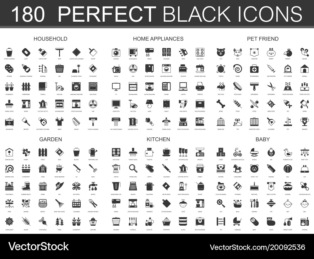 Home & Pet Icons vektorbild