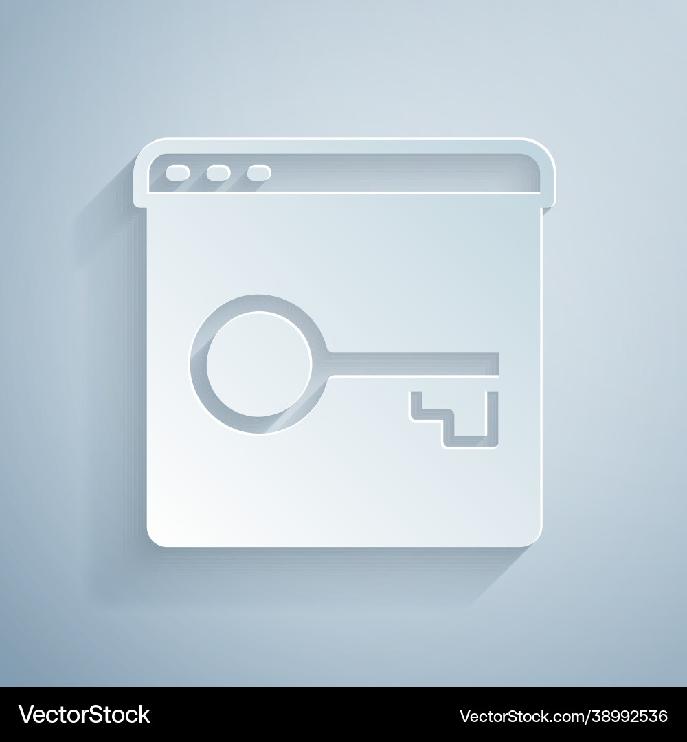 Paper cut secure your site with https ssl icon Paper cut secure your site with https ssl icon vector image