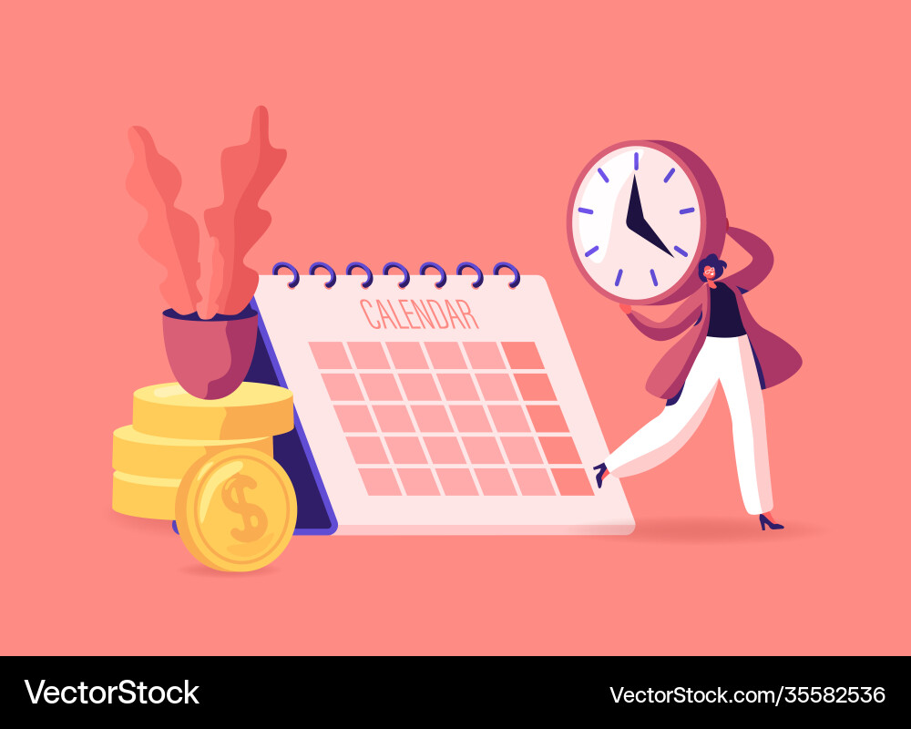 Pay check salary or payroll concept tiny vector image