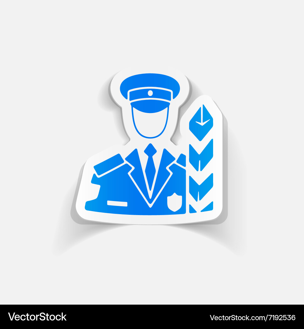 Realistic design element customs inspector Vector Image