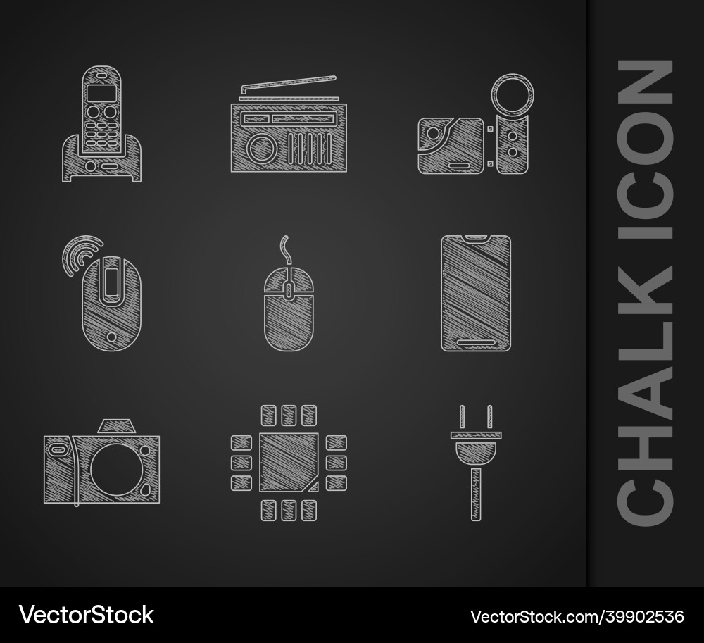 Set computer mouse processor with microcircuits Set computer mouse processor with microcircuits Vector Image