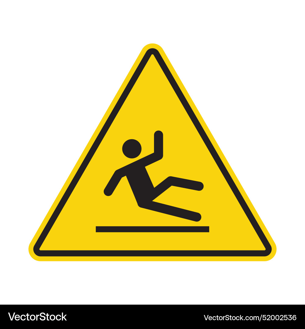 Slip Risk Warning Sign - Prevent Falls Royalty Free Vector