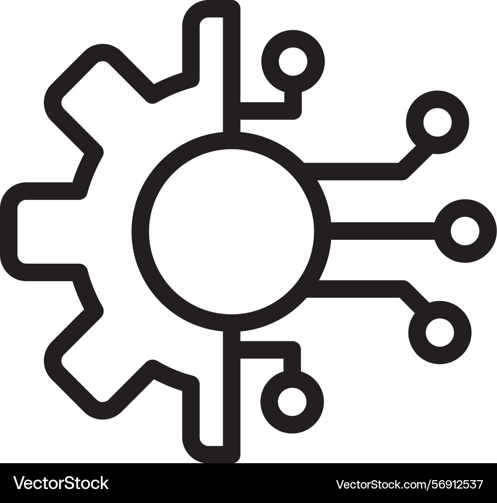 Automation linear style icon design vector image