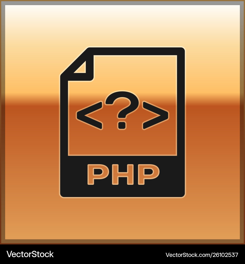 Black php file document icon download button Black php file document icon download button vector image