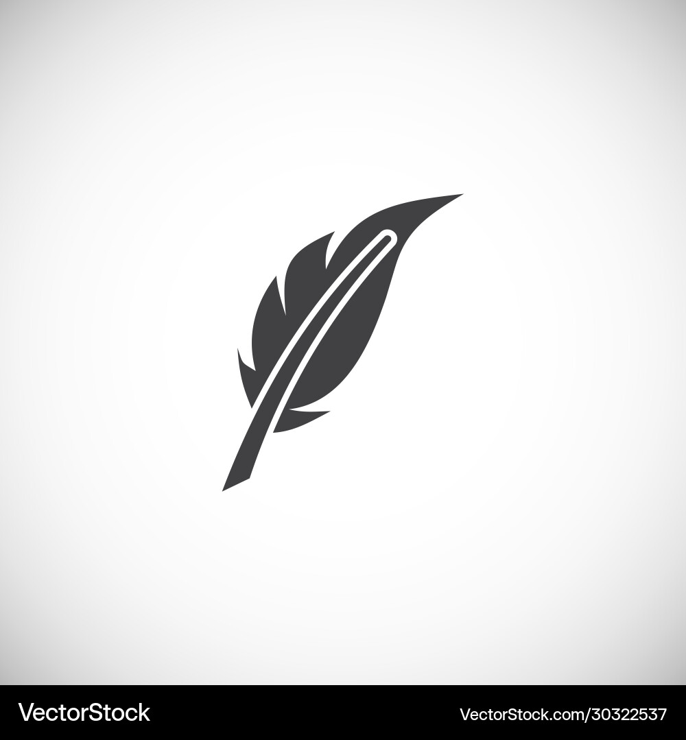 Feather icon on background for graphic and web Feather icon on background for graphic and web vector image
