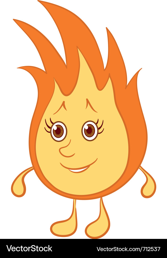 Fire smiley vector image