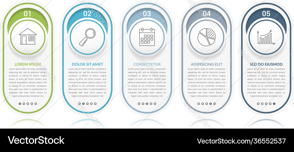 Infographic elements with numbers Vector Image