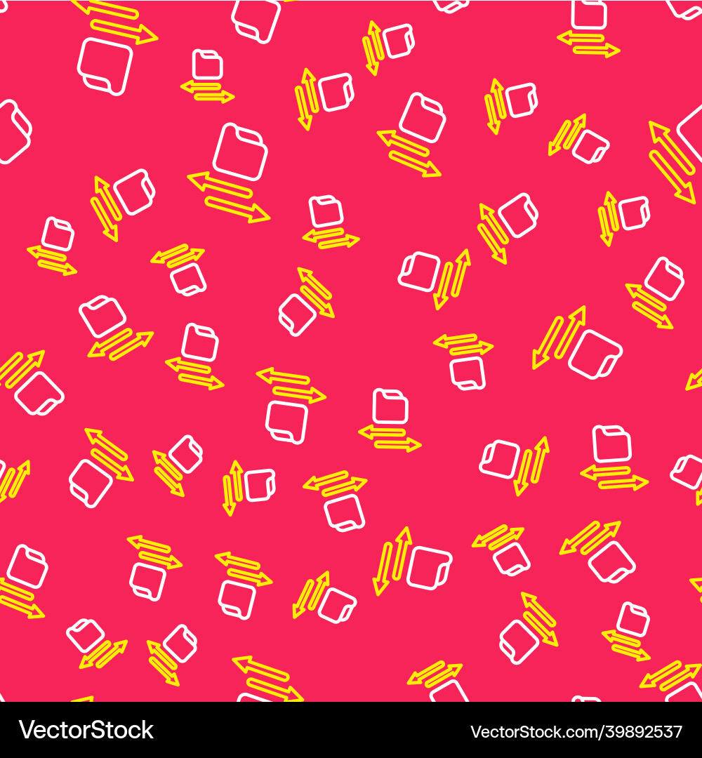 Line transfer files icon isolated seamless pattern Vector Image