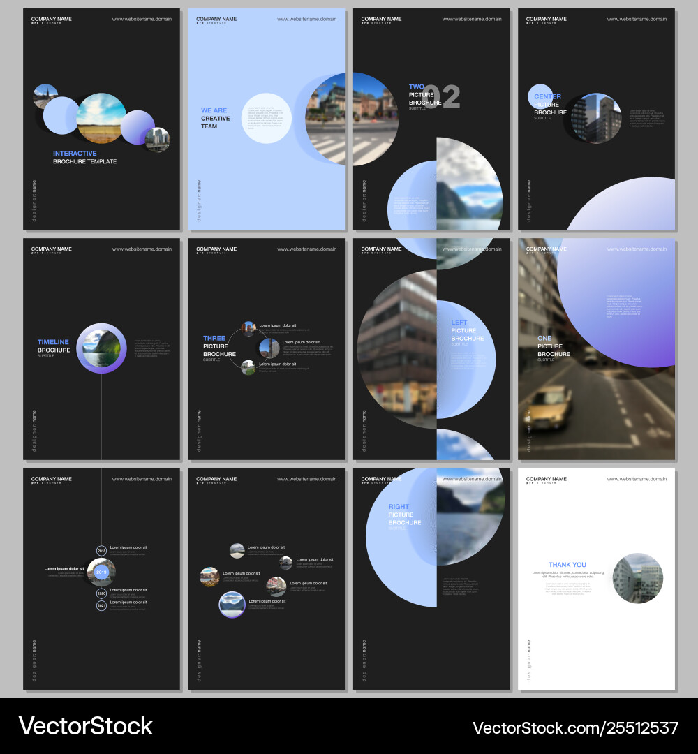Minimal brochure templates with colorful gradient Minimal brochure templates with colorful gradient Vector Image