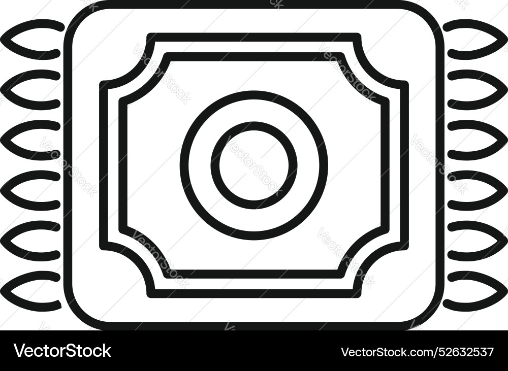 Muslim prayer rug icon depicting islamic religion Muslim prayer rug icon depicting islamic religion vector image