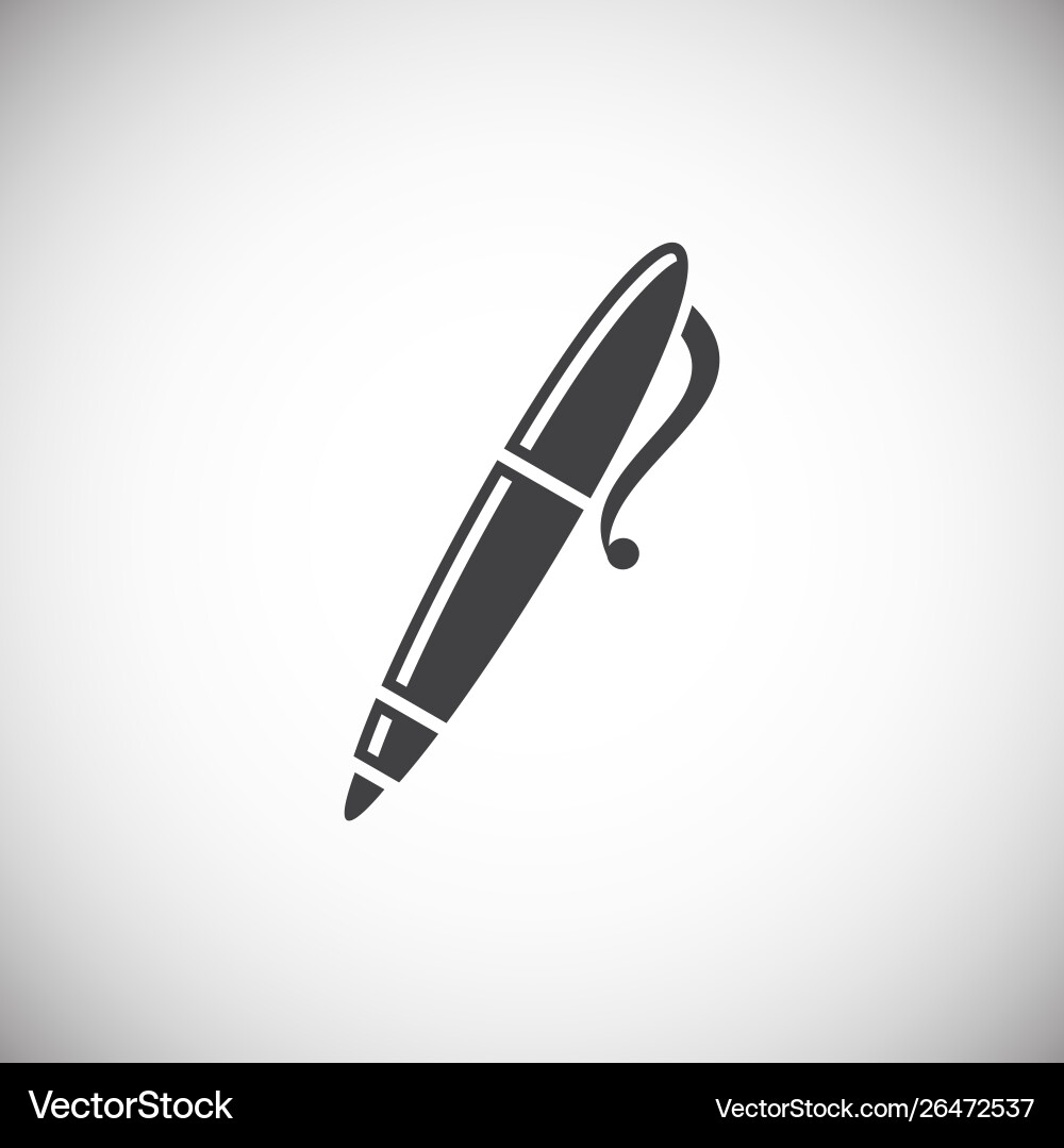Pen icon on background for graphic and web design vector image