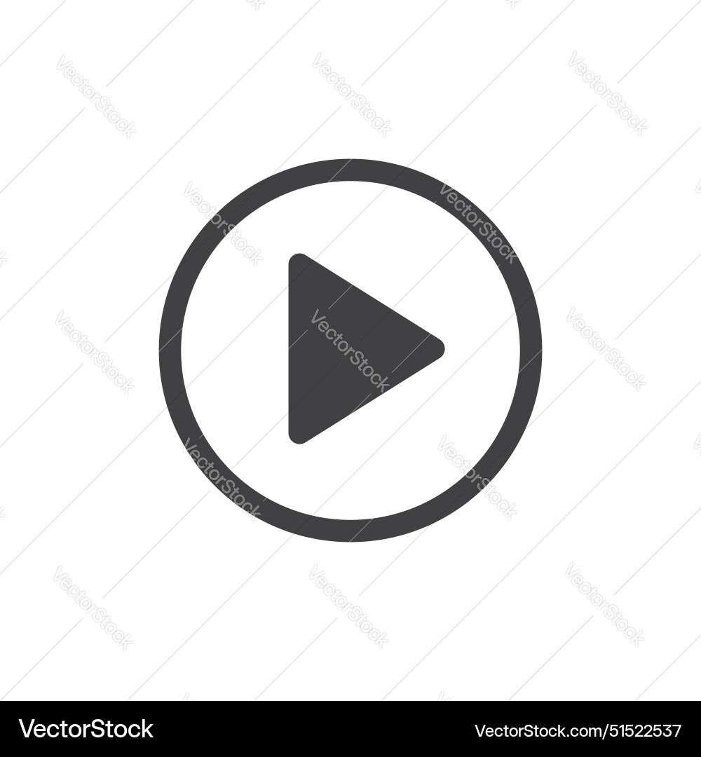 Play icon Royalty Free Vector Image - VectorStock