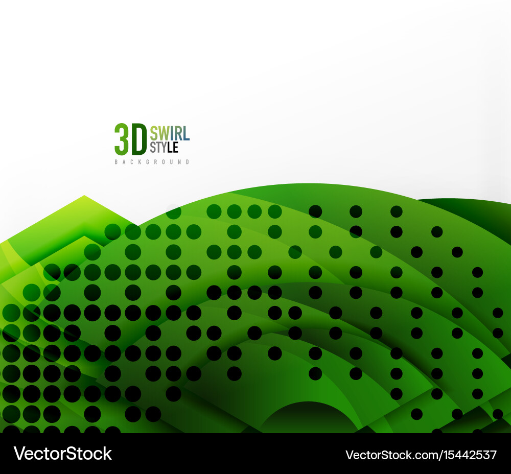 Swirl and wave 3d effect objects abstract Vector Image
