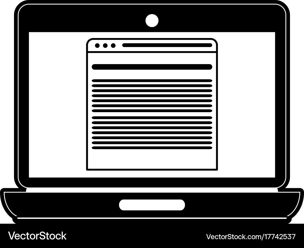 Tab open on computer screen icon image vector image
