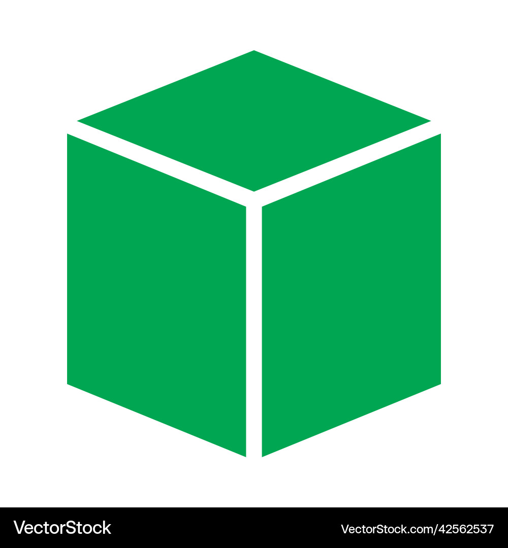 Three dimensional or 3d cube ic Three dimensional or 3d cube ic vector image