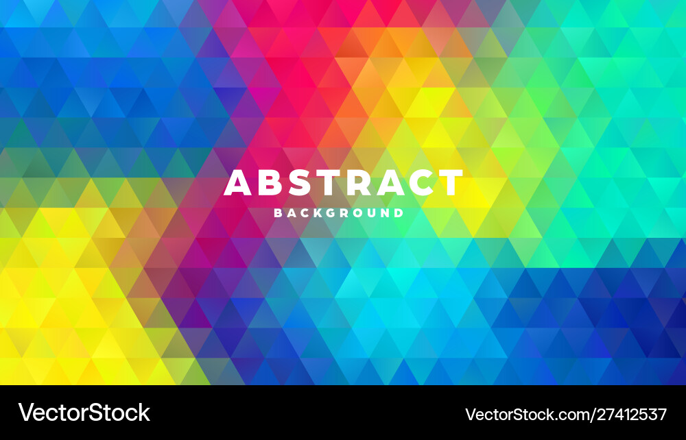 Triangle polygonal abstract background colorful Triangle polygonal abstract background colorful vector image