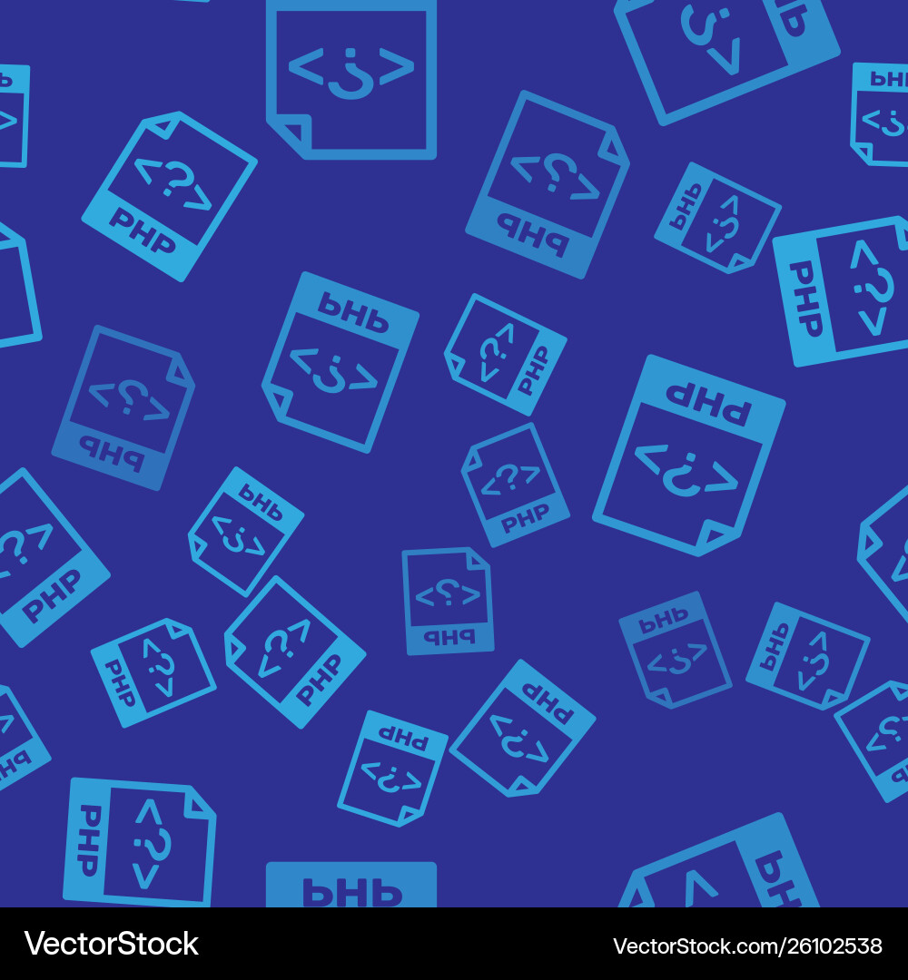 Blue php file document icon download button Blue php file document icon download button vector image