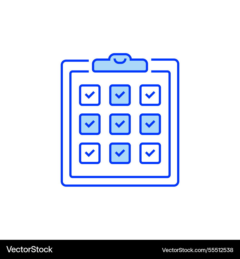 Completed tasks filled line icon linear style Completed tasks filled line icon linear style vector image