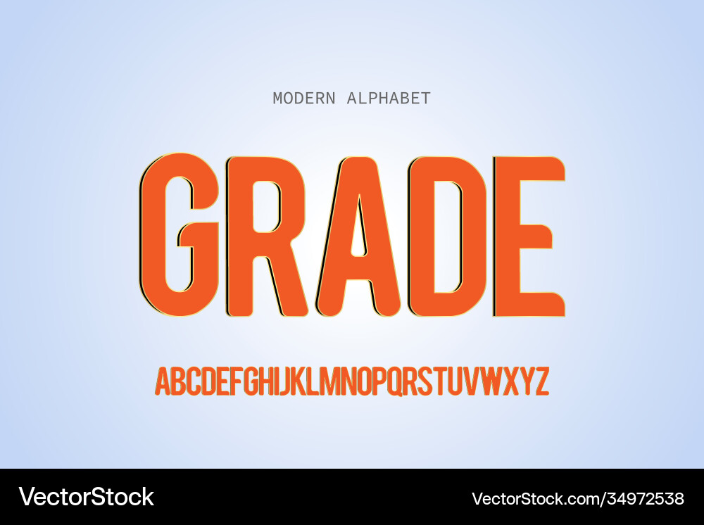 Elegant alphabet letters font set modern custom Elegant alphabet letters font set modern custom Vector Image