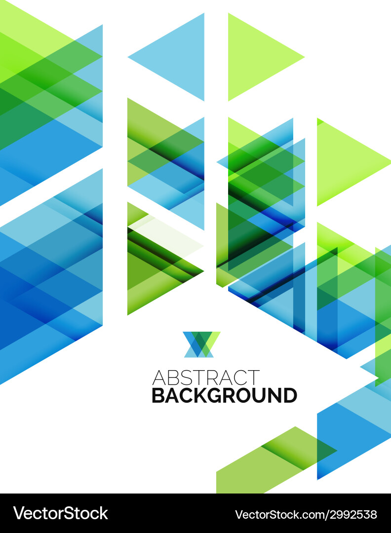 Geometric Triangle Abstract Background Vector Image