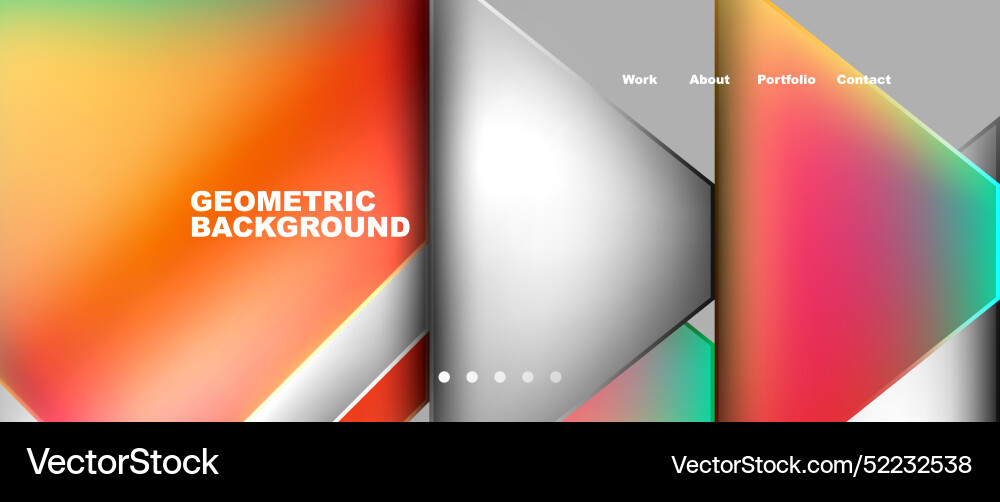 Gradient triangle geometric minimal wallpaper Vector Image