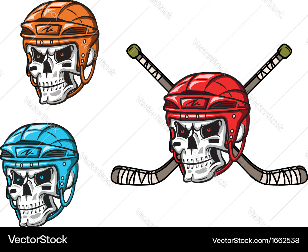 Hockey Skull Mascot Vector Image