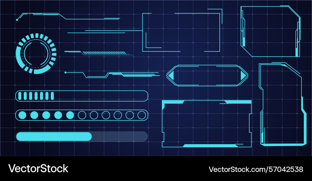 Hud frame futuristic ui line abstract Hud frame futuristic ui line abstract vector image