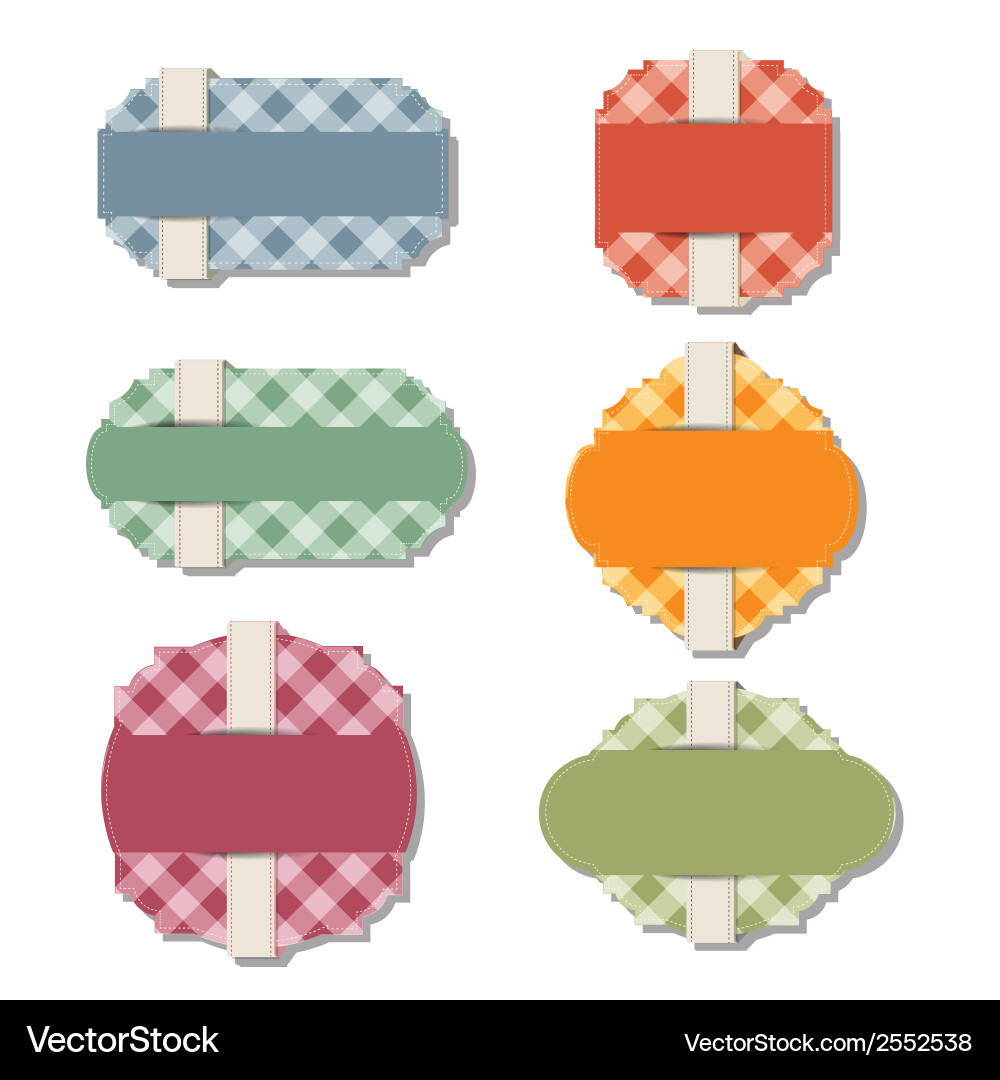 Label items set isolated on white format vector image