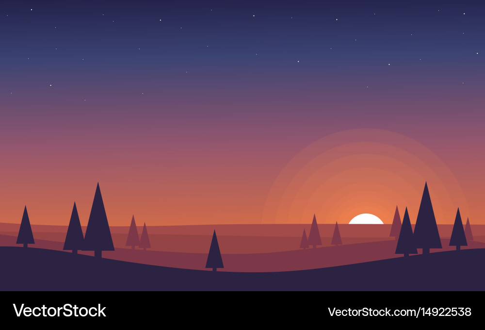Scenic Landscape Background vector image