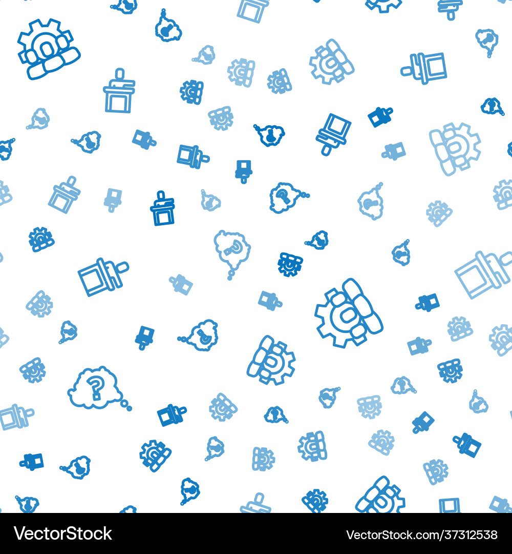 Set line question mark project team base Set line question mark project team base vector image
