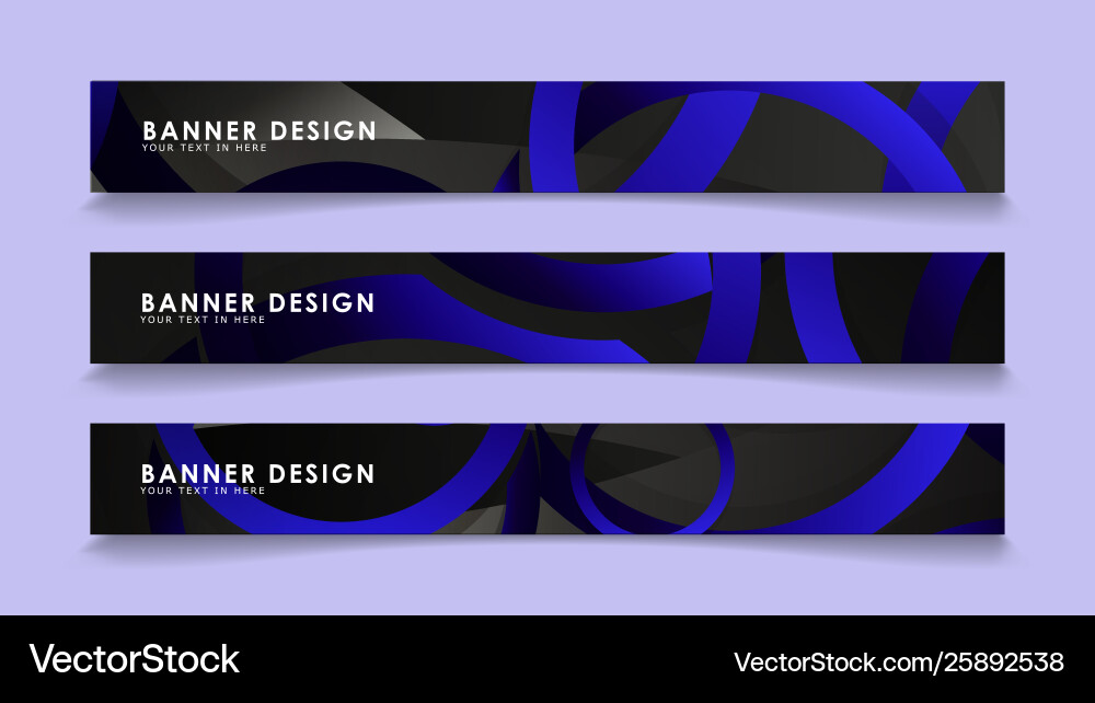 Set rectangular banners with background dark Set rectangular banners with background dark vector image