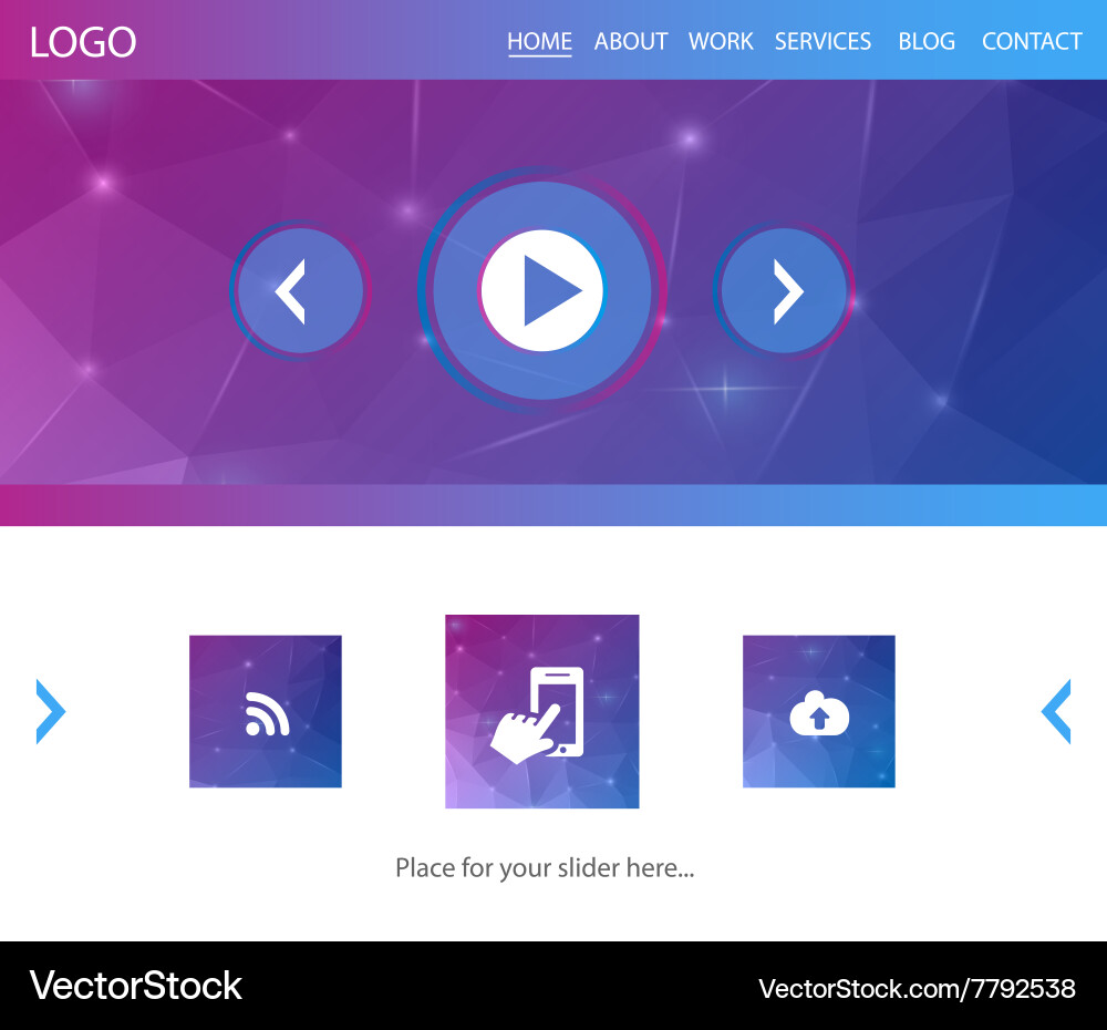 Web interface Vector Image