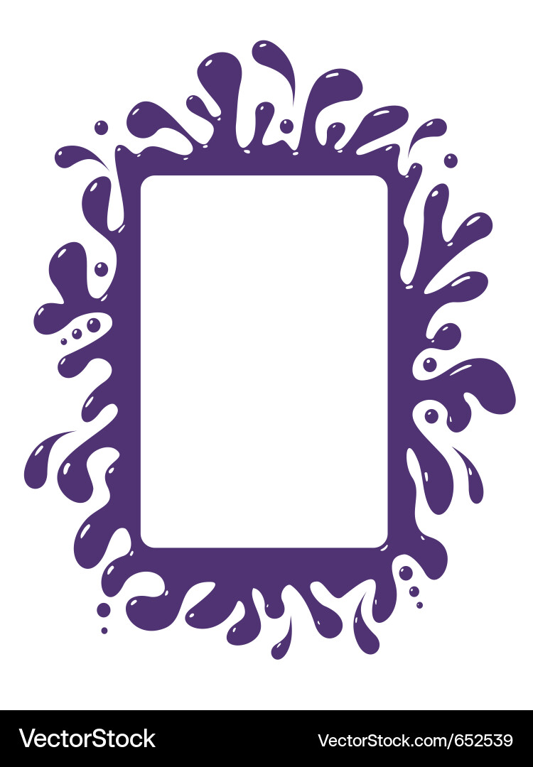 Blot frame pattern isolated vector image