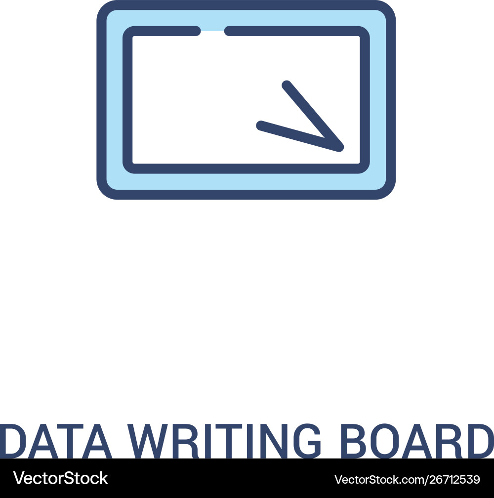 Data writing board interface concept 2 colored Vector Image
