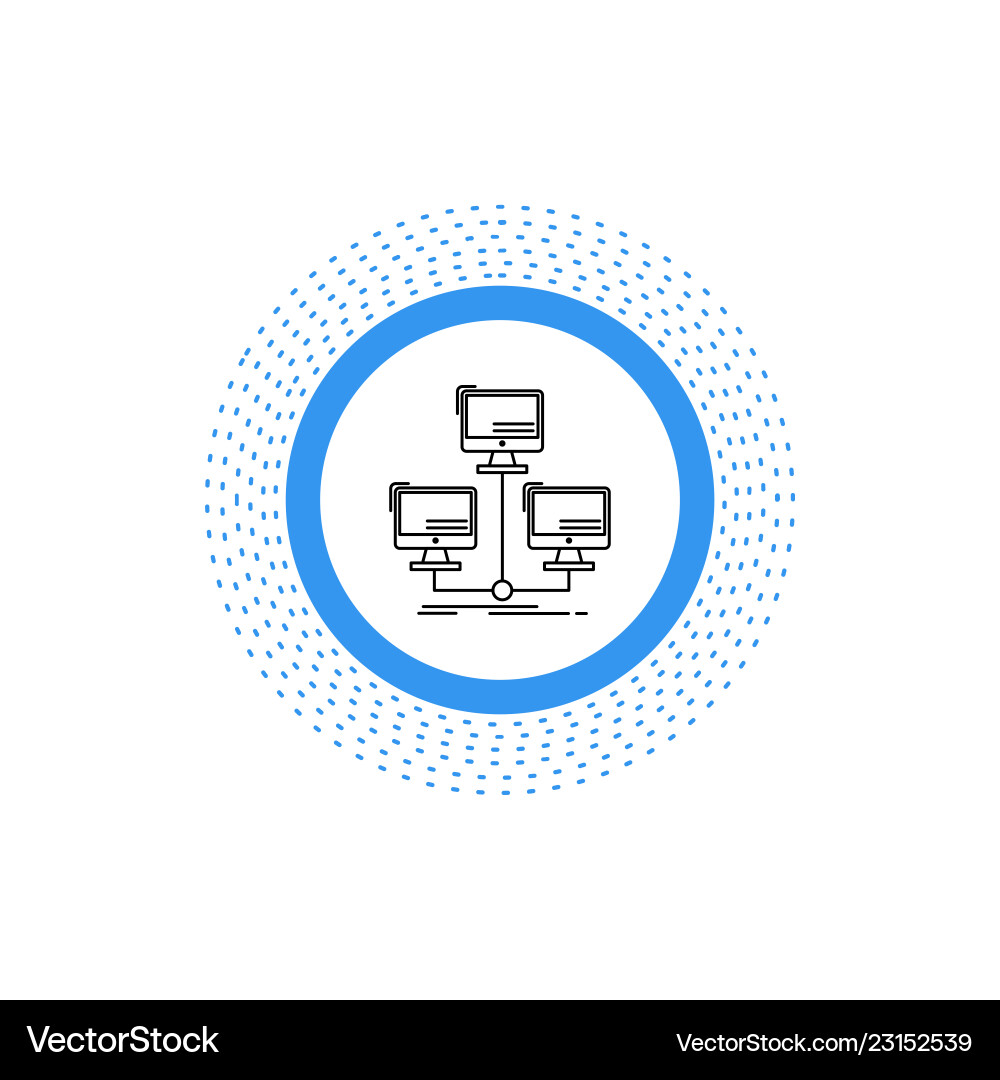Datenbank verteilter Verbindungsnetzrechner Datenbank verteilter Verbindungsnetzrechner vektorbild