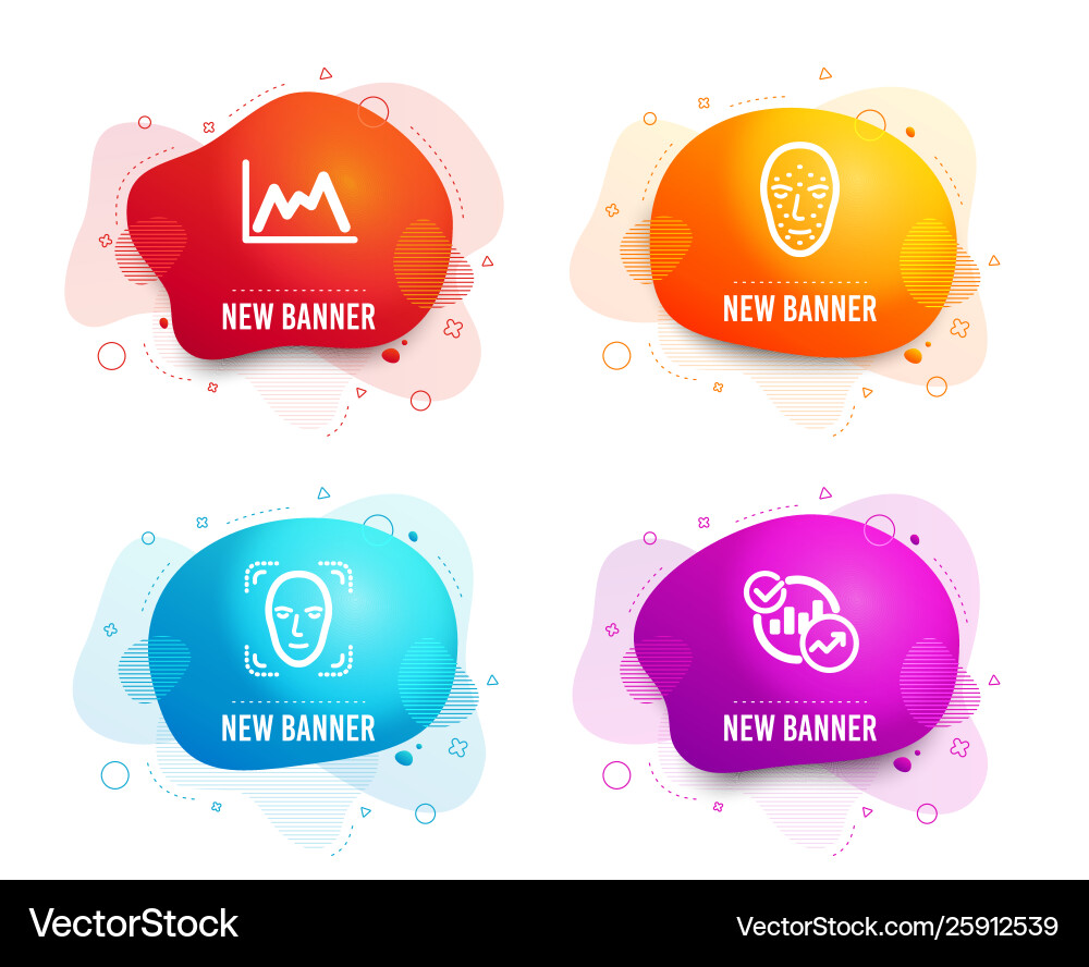 Face biometrics detection and diagram icons Vector Image