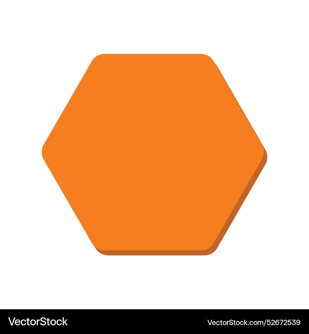 Hexagon 2d basic geometry shape image Vector Image