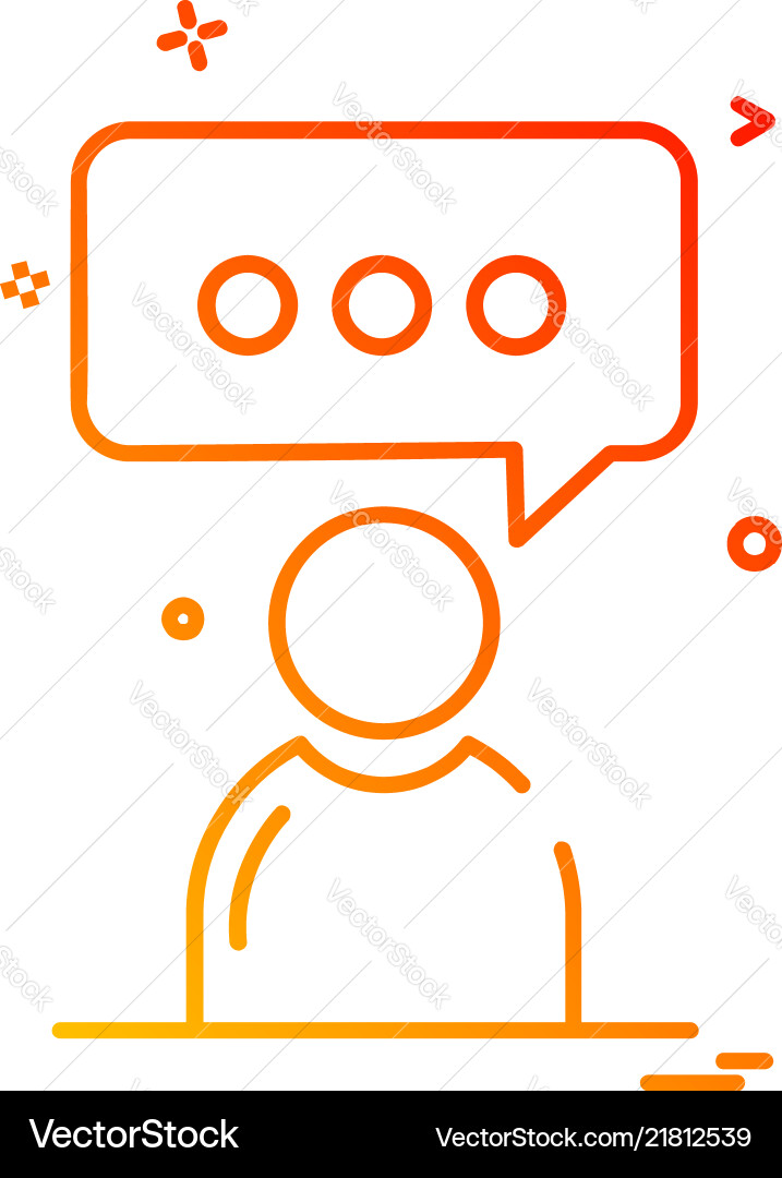 Message icon design Vector Image