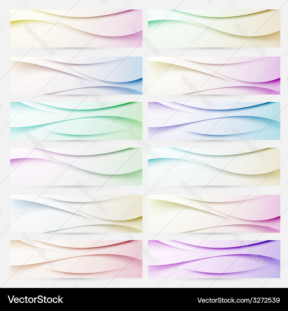 Modern web elements footers with lines collection vector image