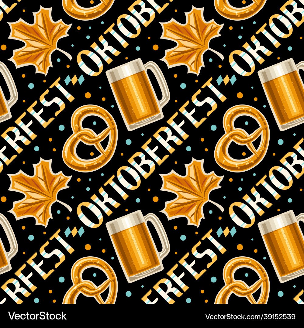 Oktoberfest seamless pattern Royalty Free Vector Image