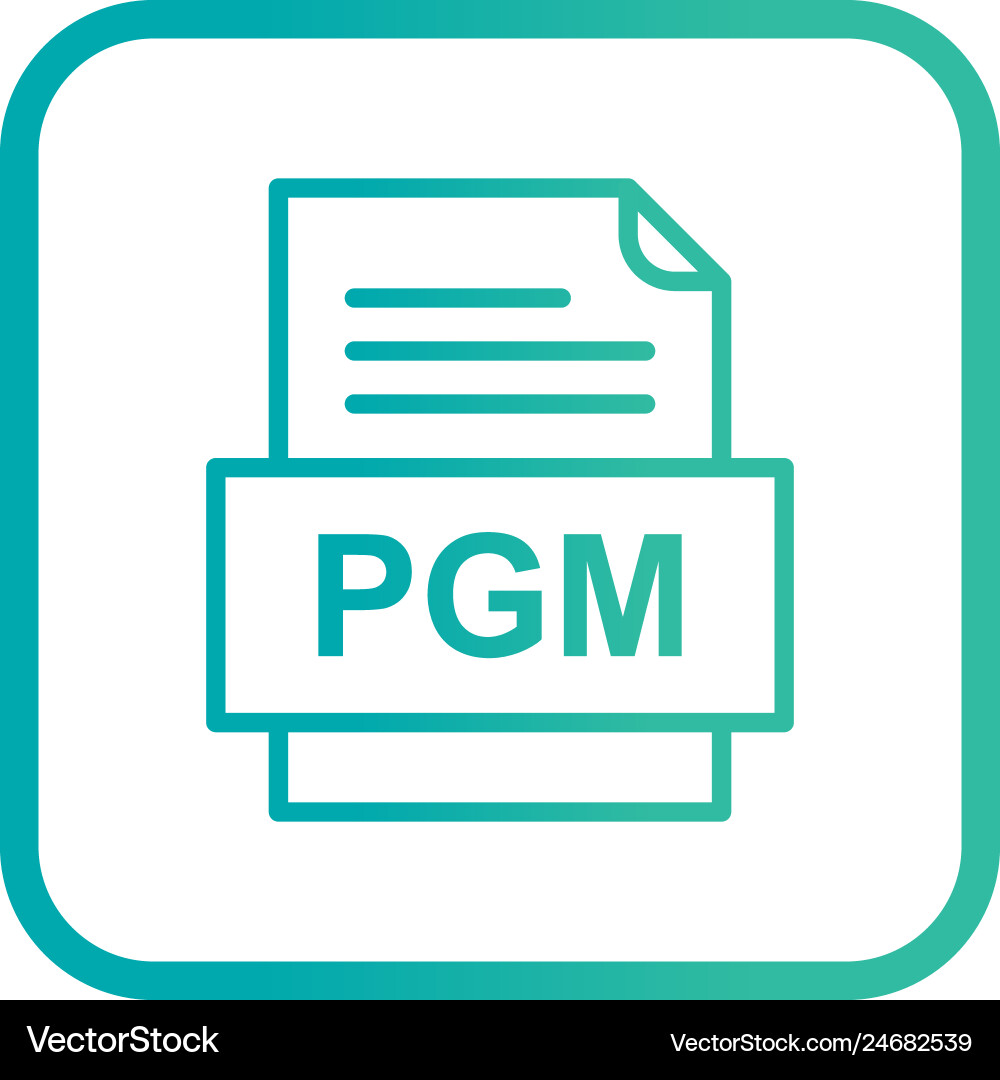 Pgm file document icon Vector Image