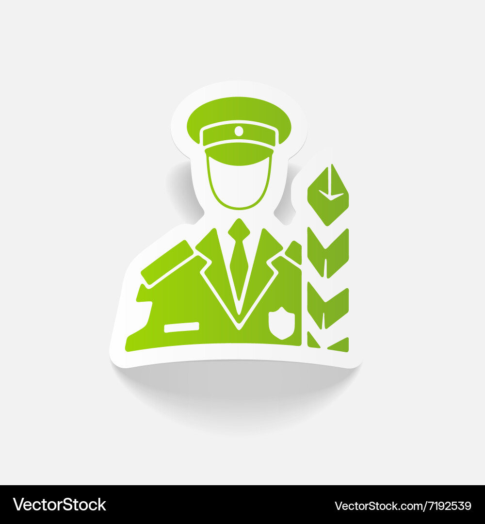 Realistic design element customs inspector Vector Image