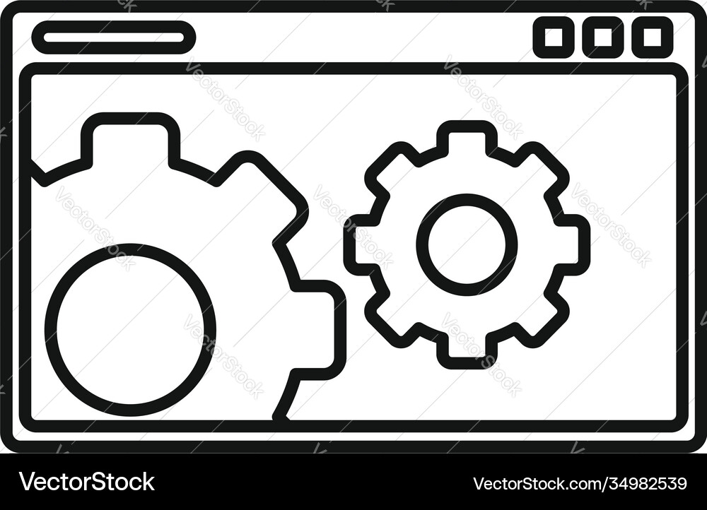 Server web page icon outline style Server web page icon outline style vector image