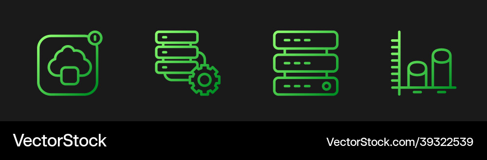 Setzen Sie Zeilenserverdaten Webhosting Cloud Setzen Sie Zeilenserverdaten Webhosting Cloud vektorbild