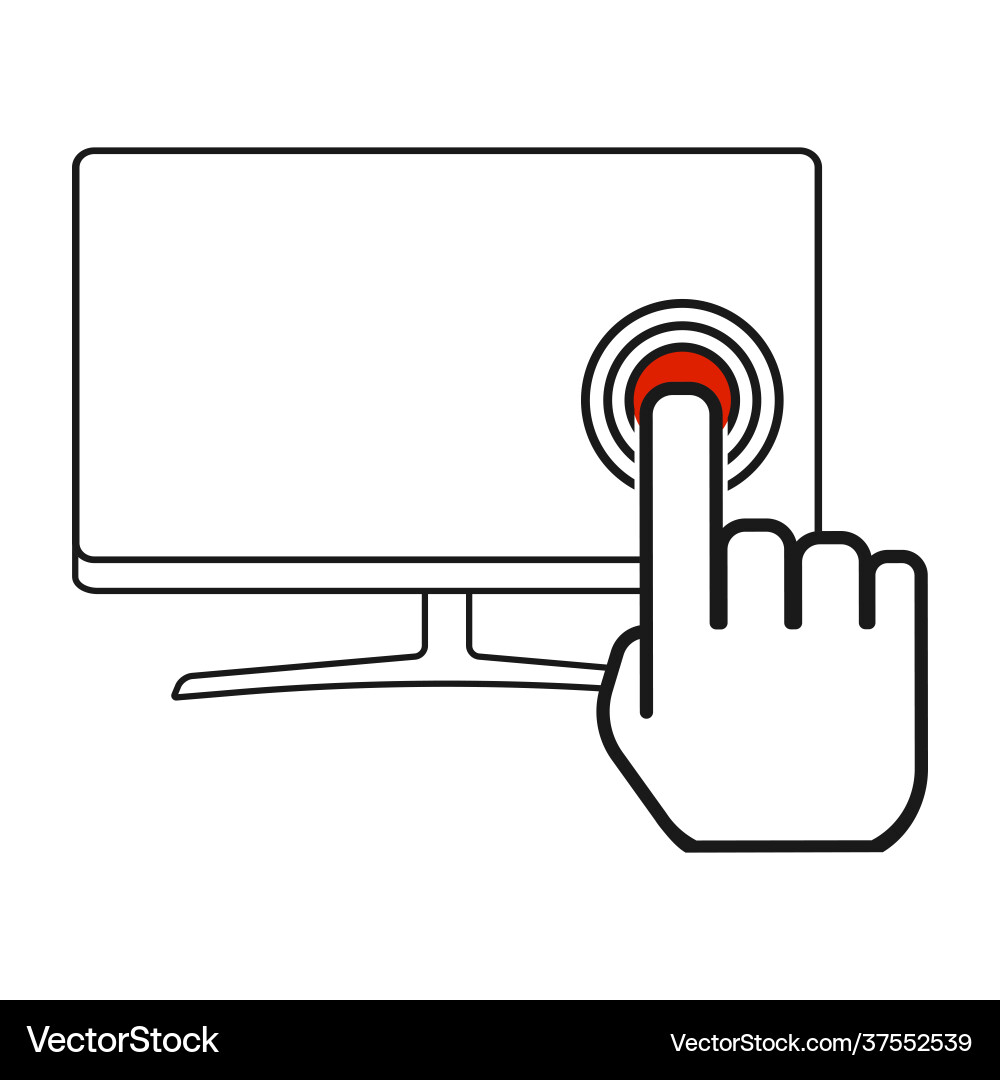 Touch screen icon for app website ui etc click Touch screen icon for app website ui etc click vector image