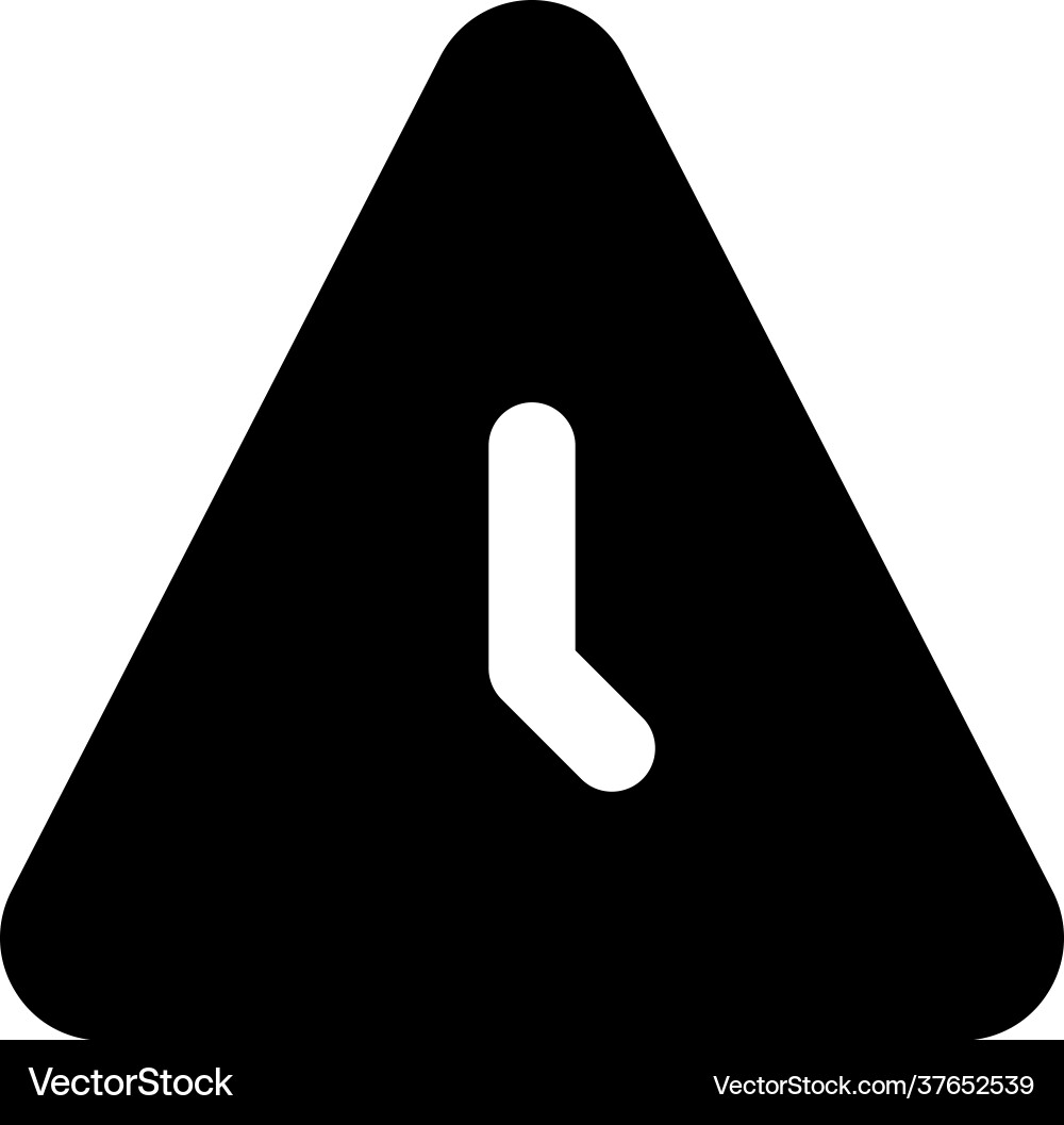 Triangular clock vector image