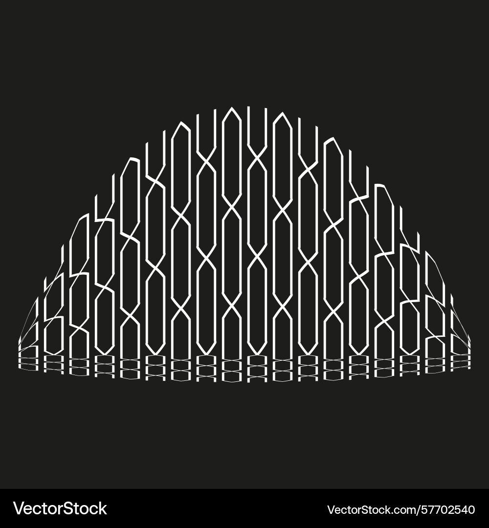 Abstract curve pattern white geometric lines arch Abstract curve pattern white geometric lines arch vector image