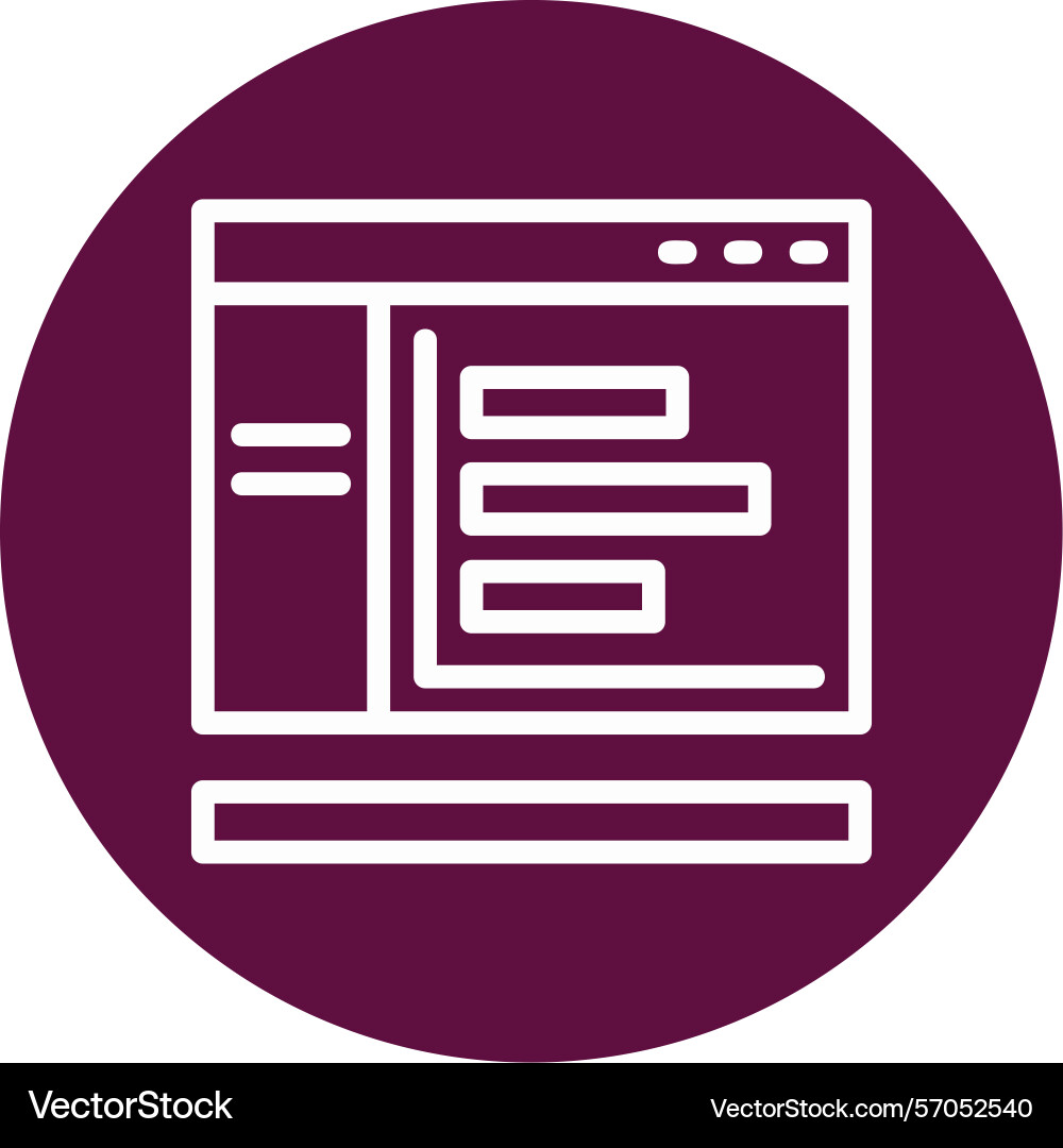 Bar chart line circle style icon design vector image
