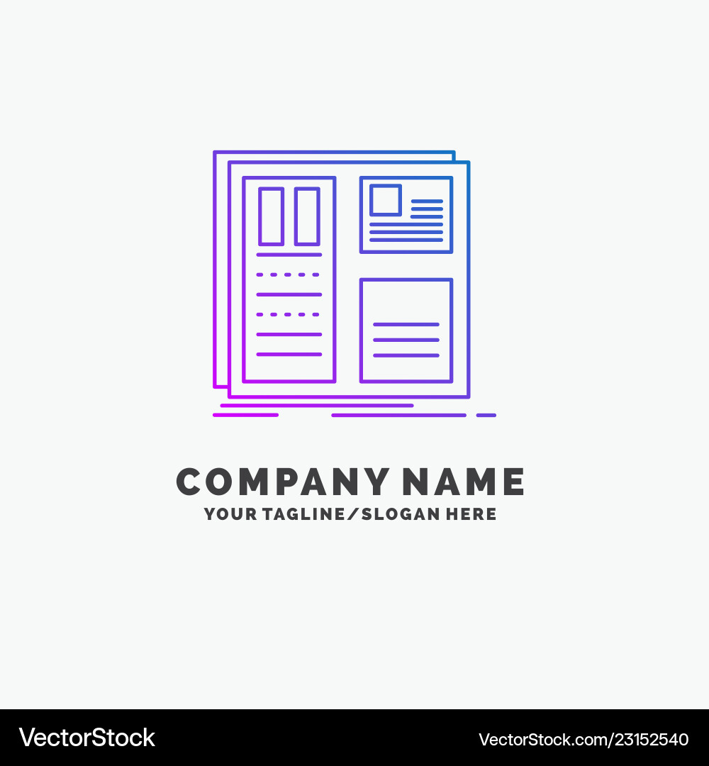 Design grid interface layout ui purple business Design grid interface layout ui purple business vector image