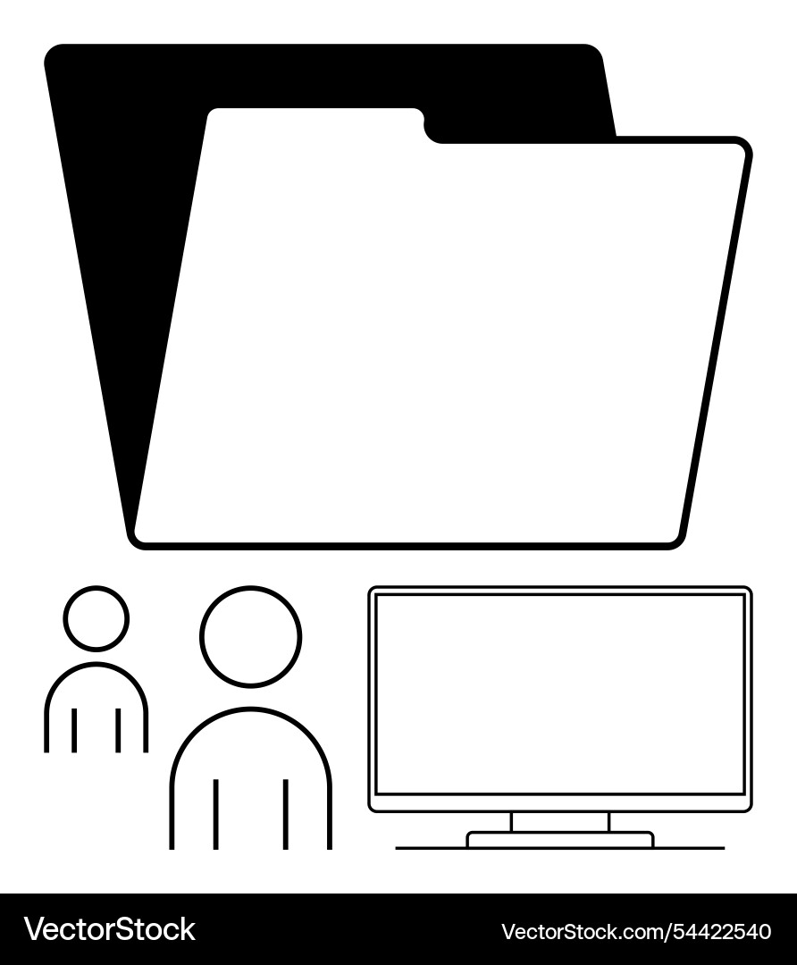 Digital file management with user collaboration Digital file management with user collaboration vector image